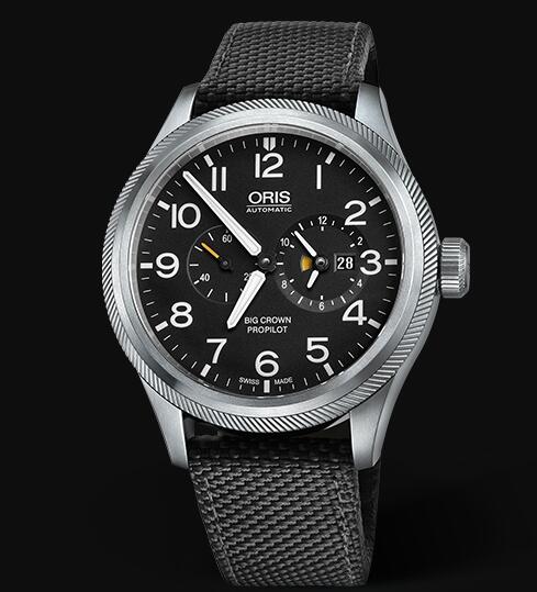 Review Oris Aviation Big Crown Pointer WORLDTIMER 44.7mm Replica Watch 01 690 7735 4164-07 5 22 15FC